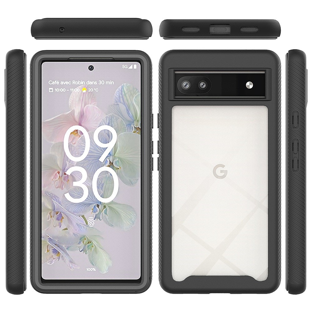 Google Pixel 6a Mobilskal Full Protection, svart