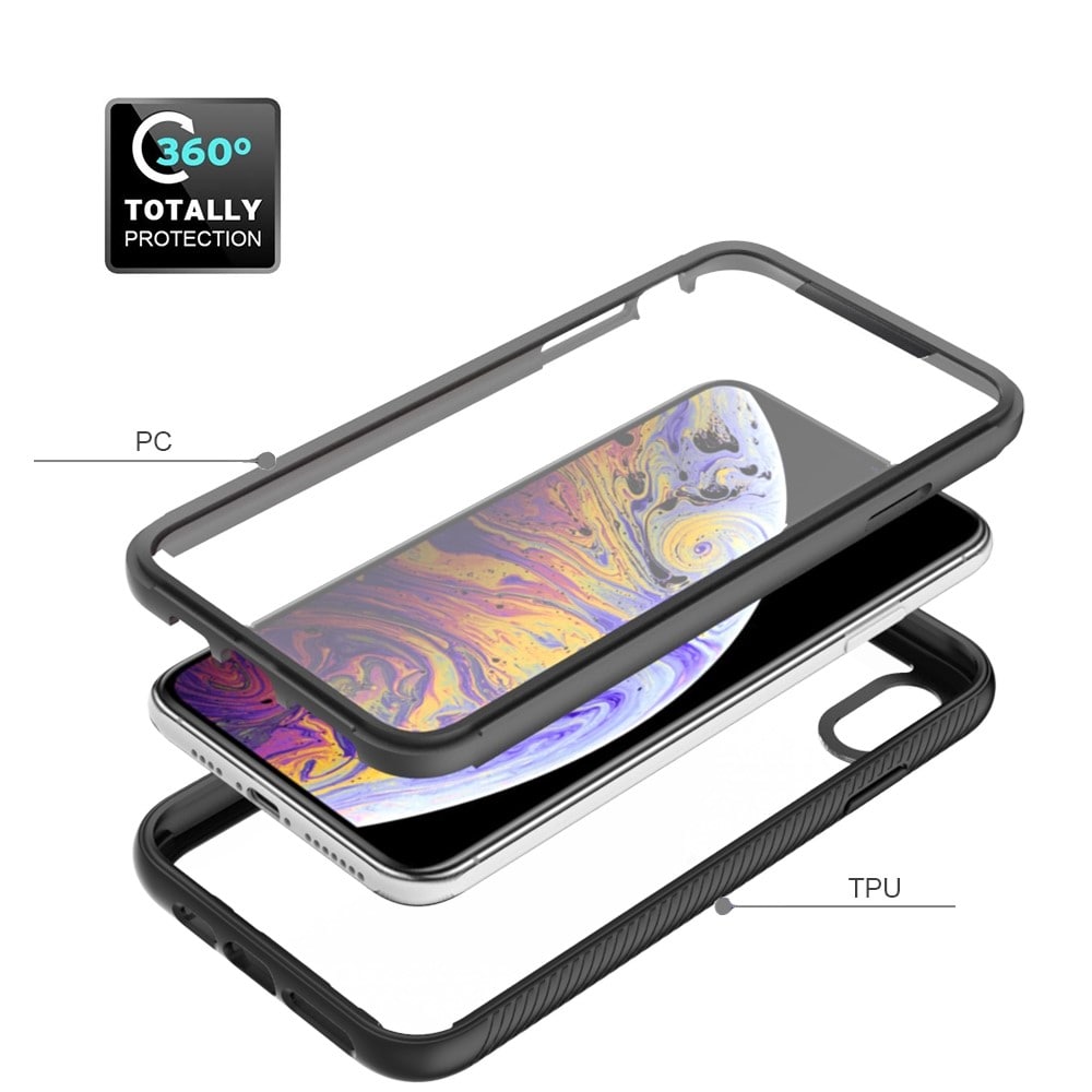 iPhone Xs Max Mobilskal Full Protection, Svart