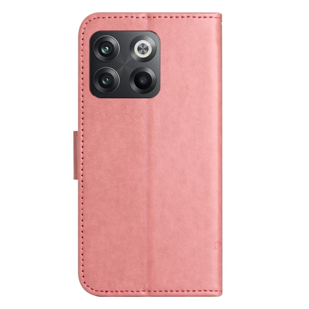  OnePlus 10T Mobilfodral med fjärilar, Rosa