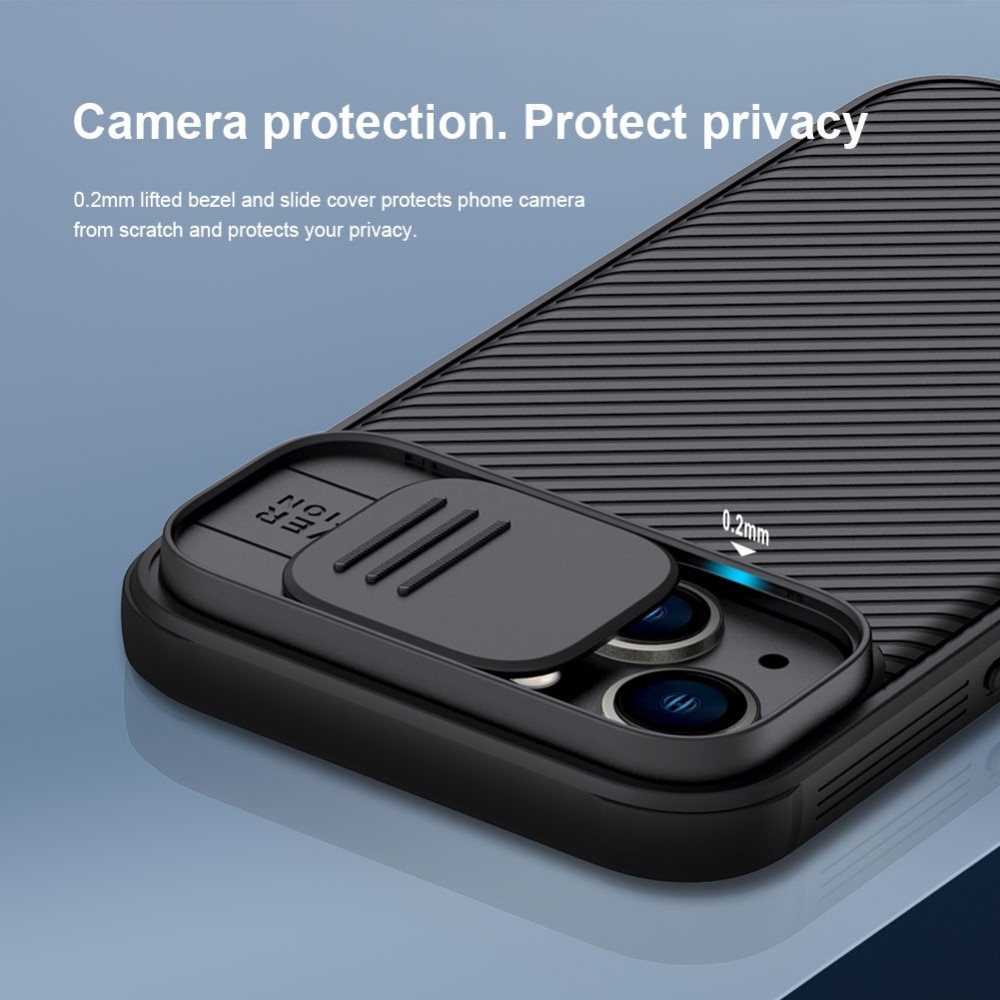 iPhone 14 Skal med kameraskydd - CamShield, svart