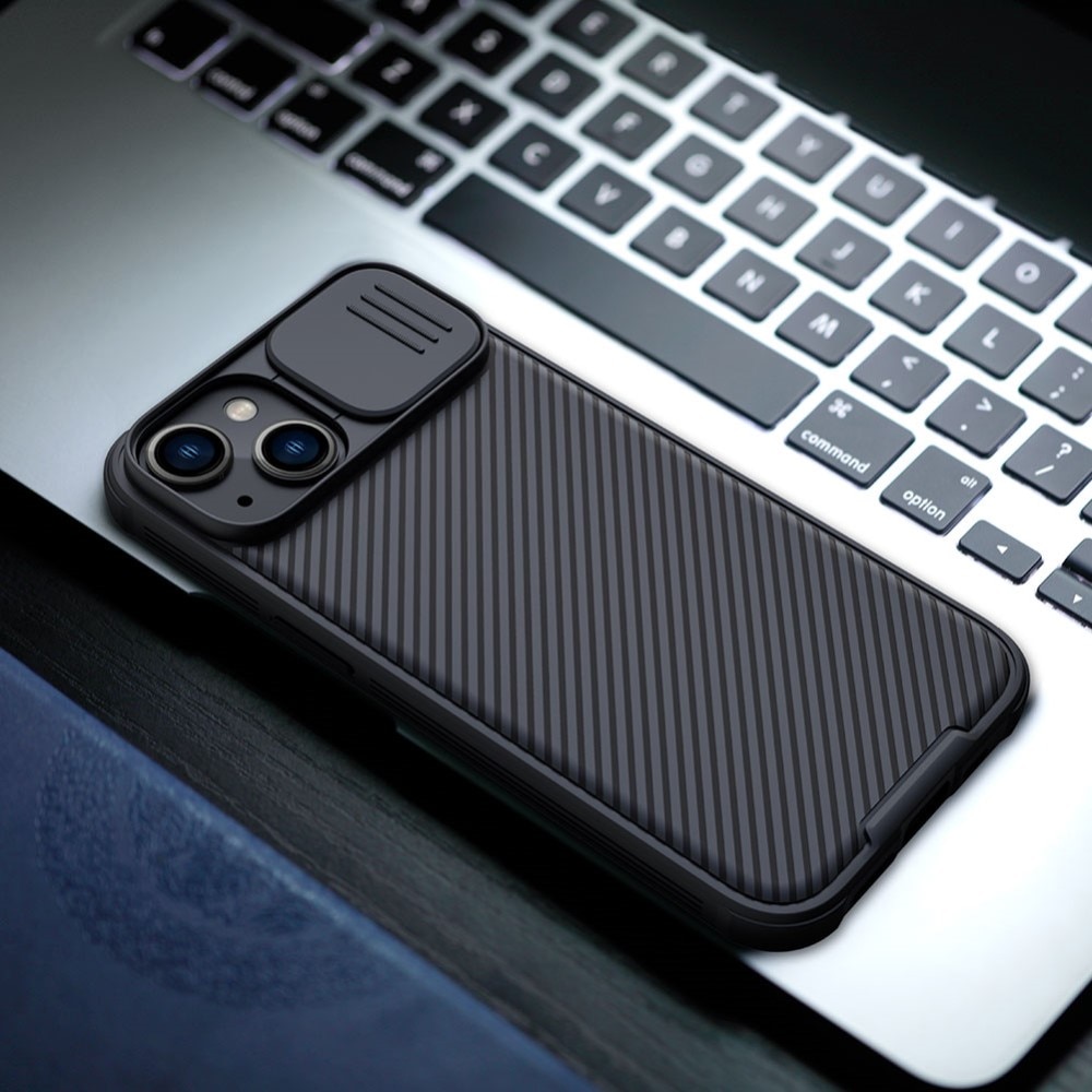iPhone 14 Plus Skal med kameraskydd - CamShield, svart