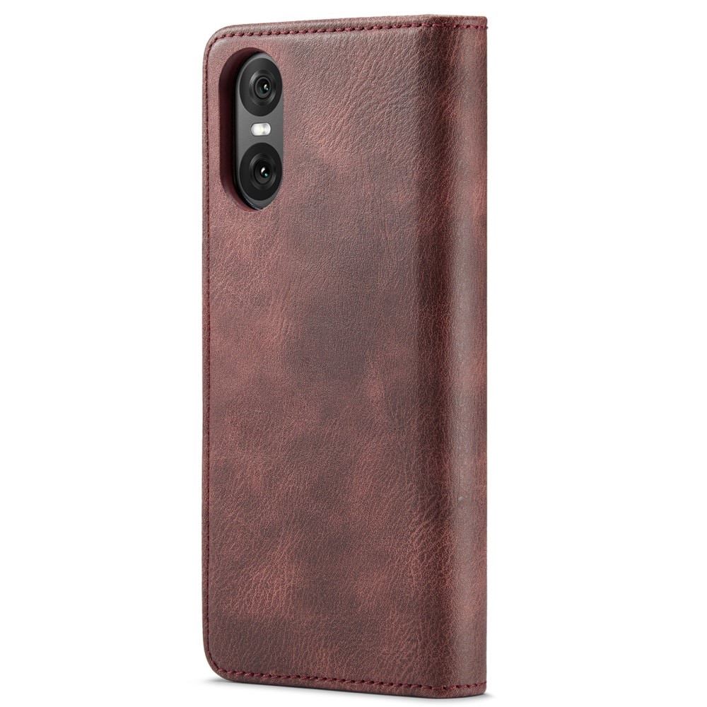 Sony Xperia 10 VI Plånboksfodral med avtagbart skal, Red
