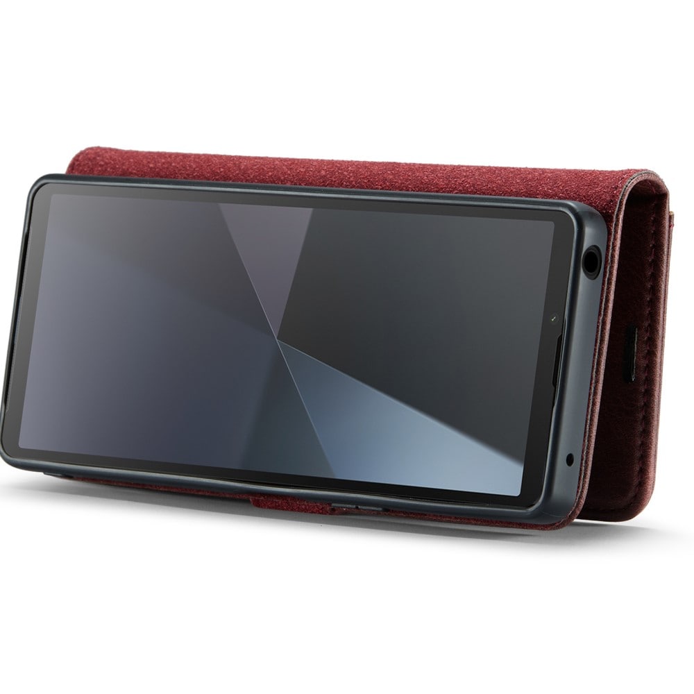 Sony Xperia 10 VI Plånboksfodral med avtagbart skal, Red