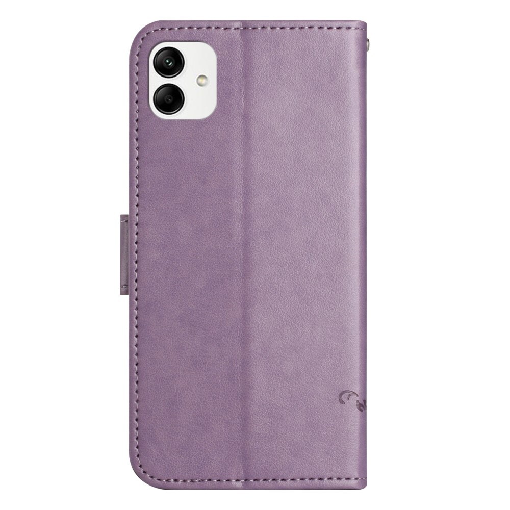 Samsung Galaxy A04 Mobilfodral med fjärilar, Lila