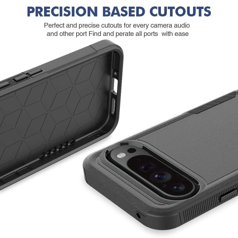 Google Pixel 9 Pro XL Hybrid-skal Off-road, Svart