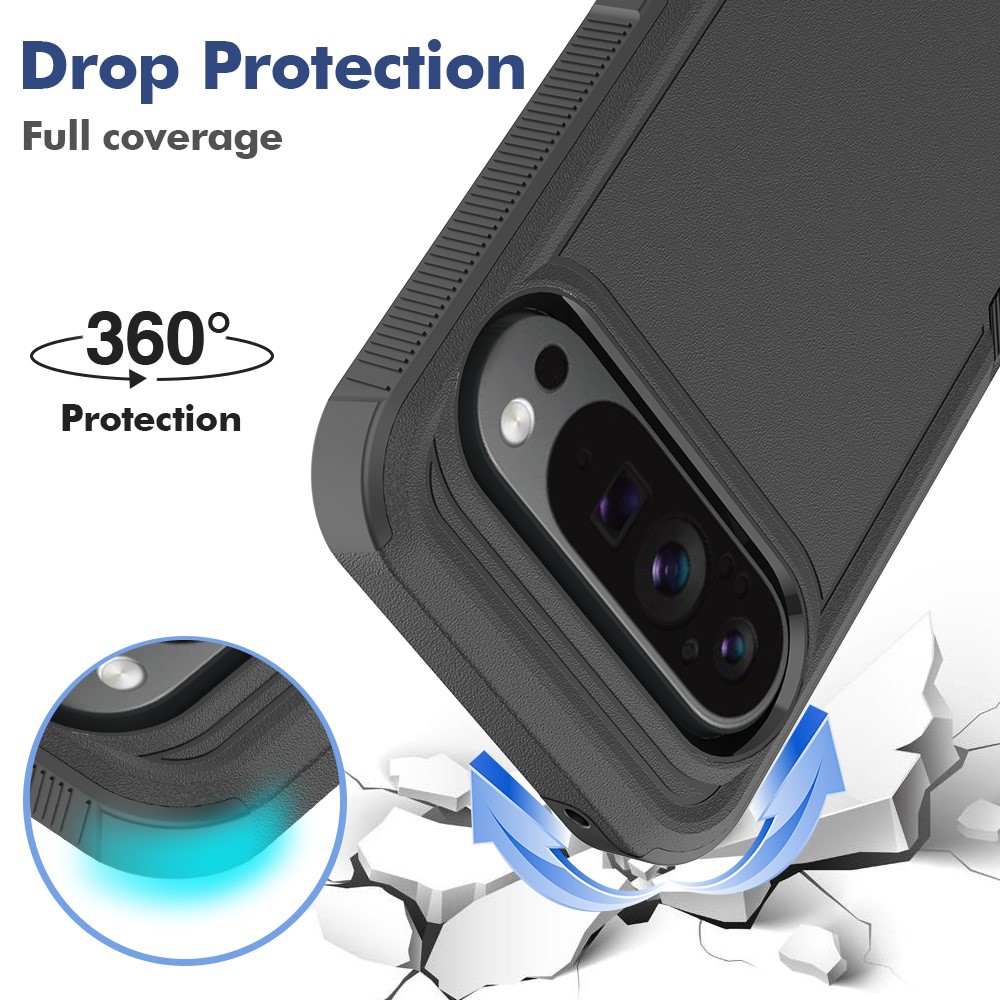 Google Pixel 9 Pro XL Hybrid-skal Off-road, Svart