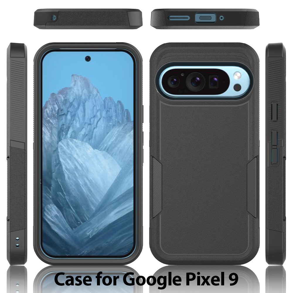 Google Pixel 9 Hybrid-skal Off-road, Svart
