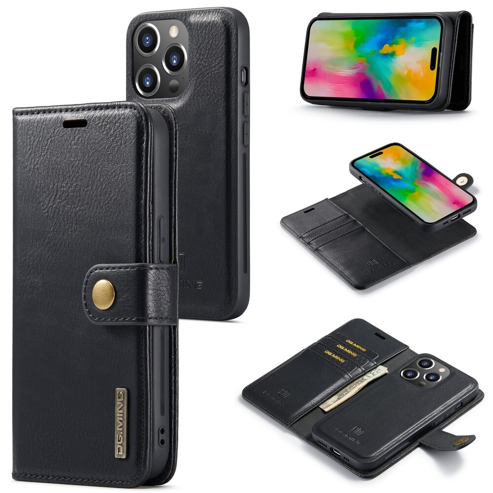 iPhone 16 Pro Plånboksfodral med avtagbart skal, Black