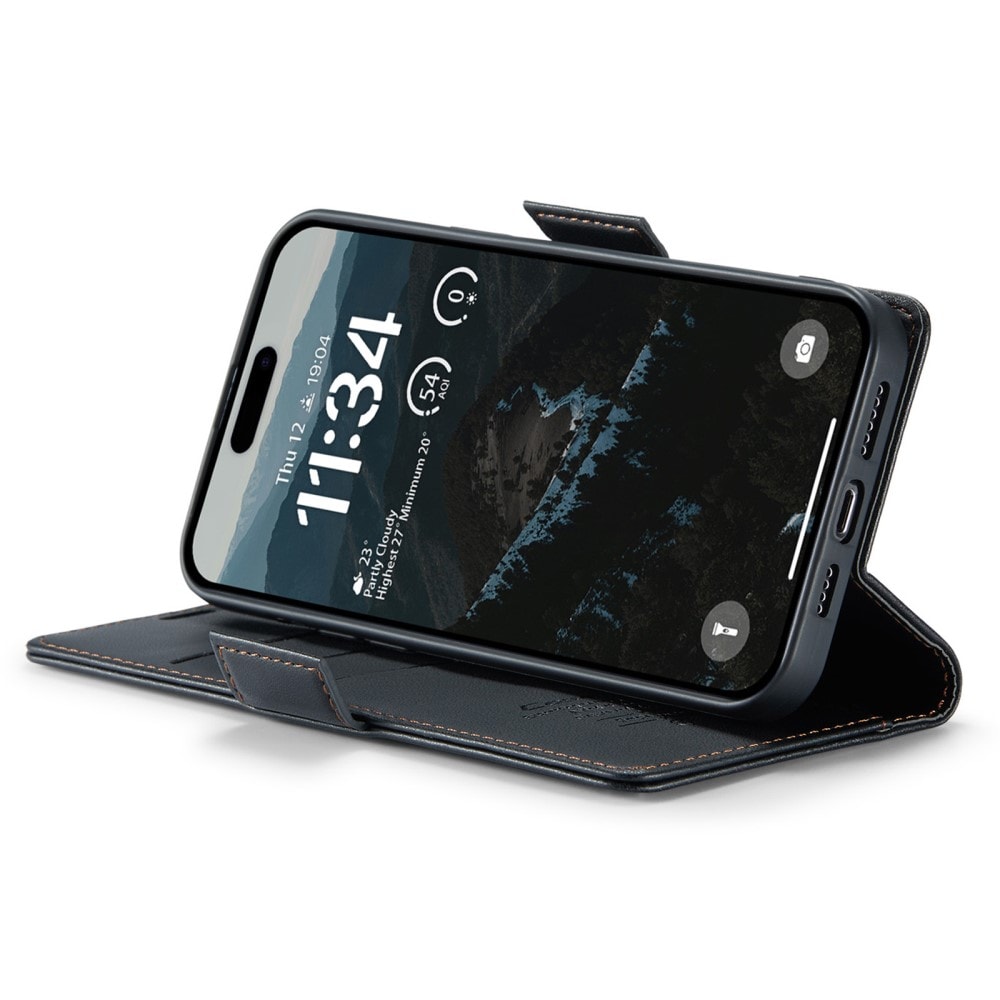 iPhone 17 Slimmat RFID-plånboksfodral, Svart