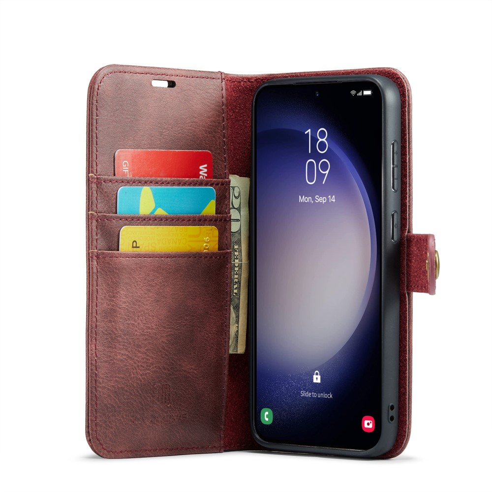 Samsung Galaxy S24 FE Plånboksfodral med avtagbart skal, Red