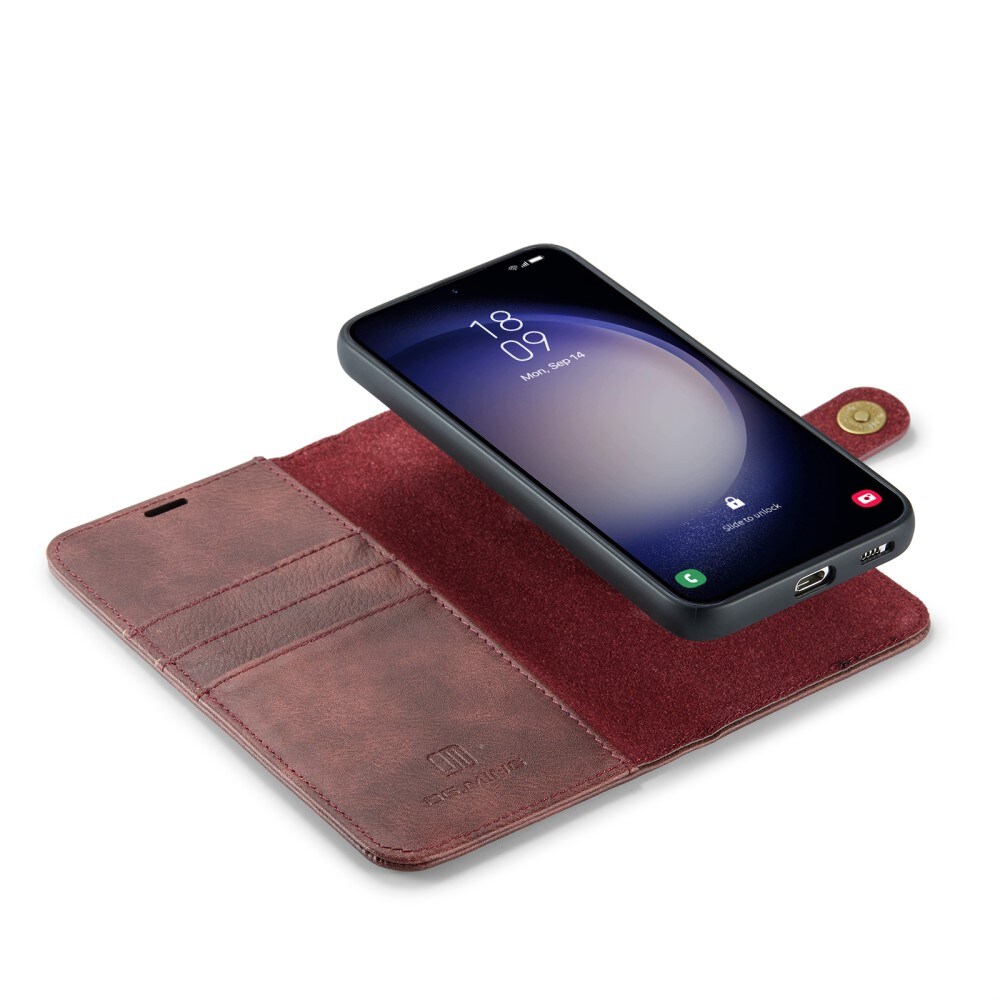 Samsung Galaxy S24 FE Plånboksfodral med avtagbart skal, Red