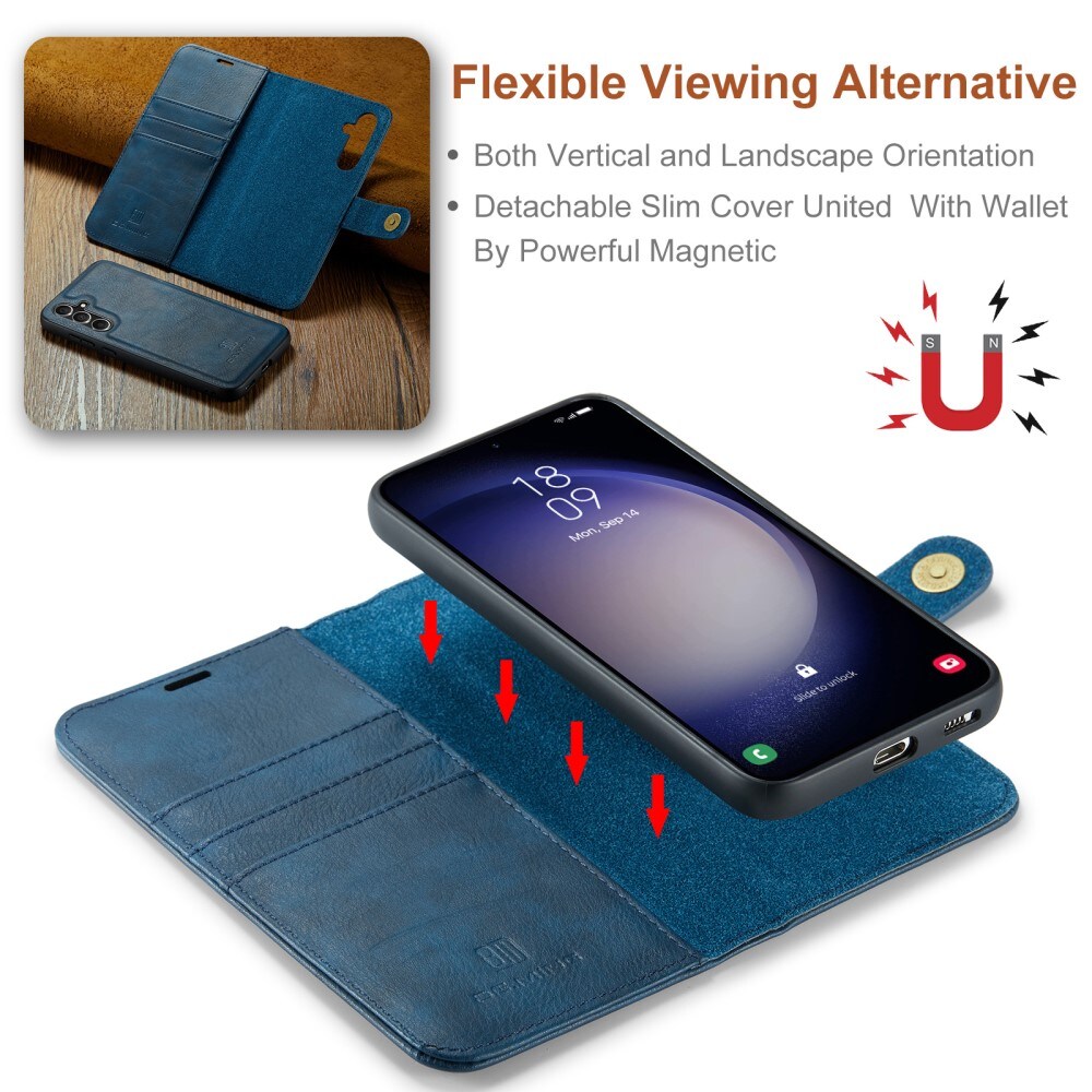 Samsung Galaxy S24 FE Plånboksfodral med avtagbart skal, Blue
