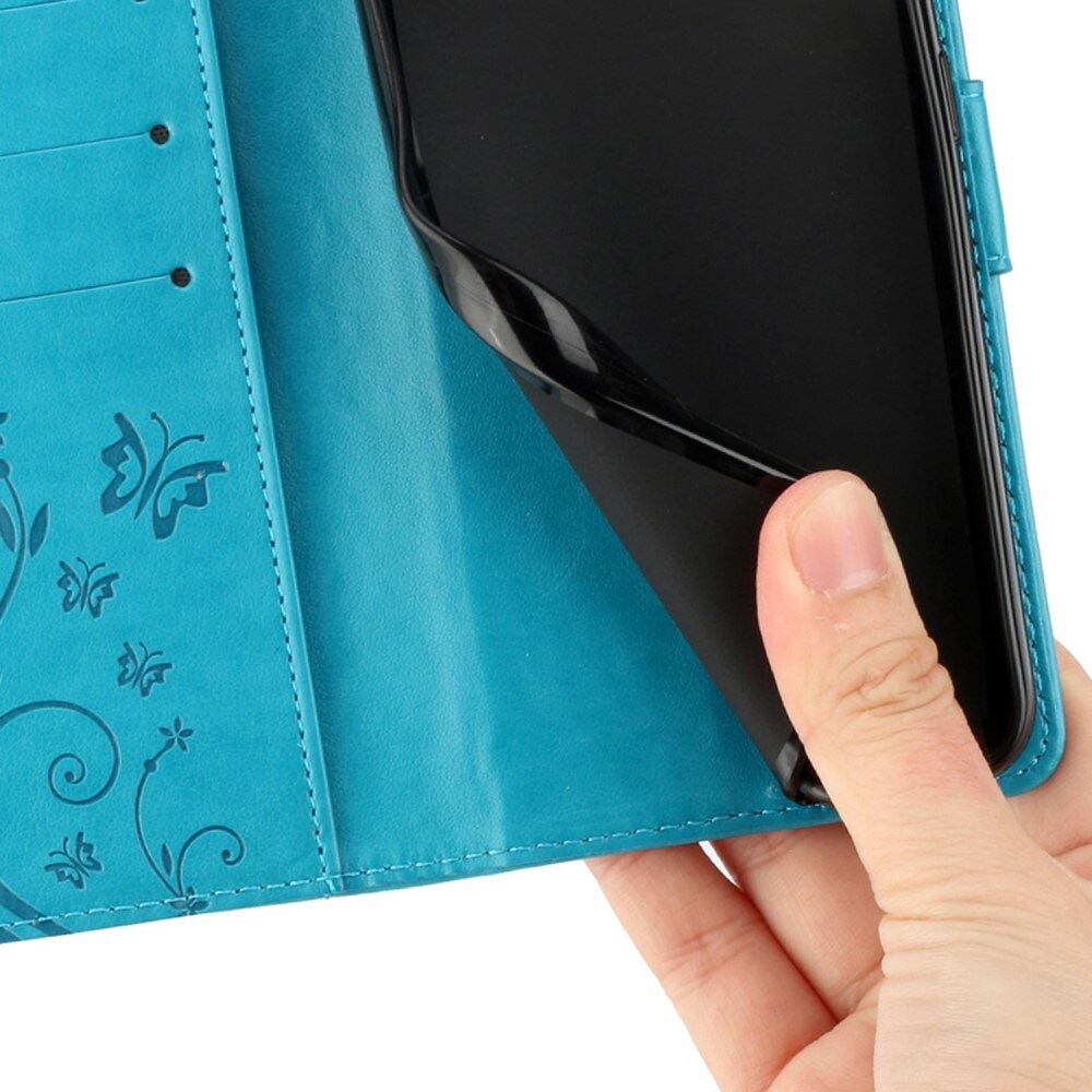 Xiaomi Redmi 14C Mobilfodral med fjärilar, Blå