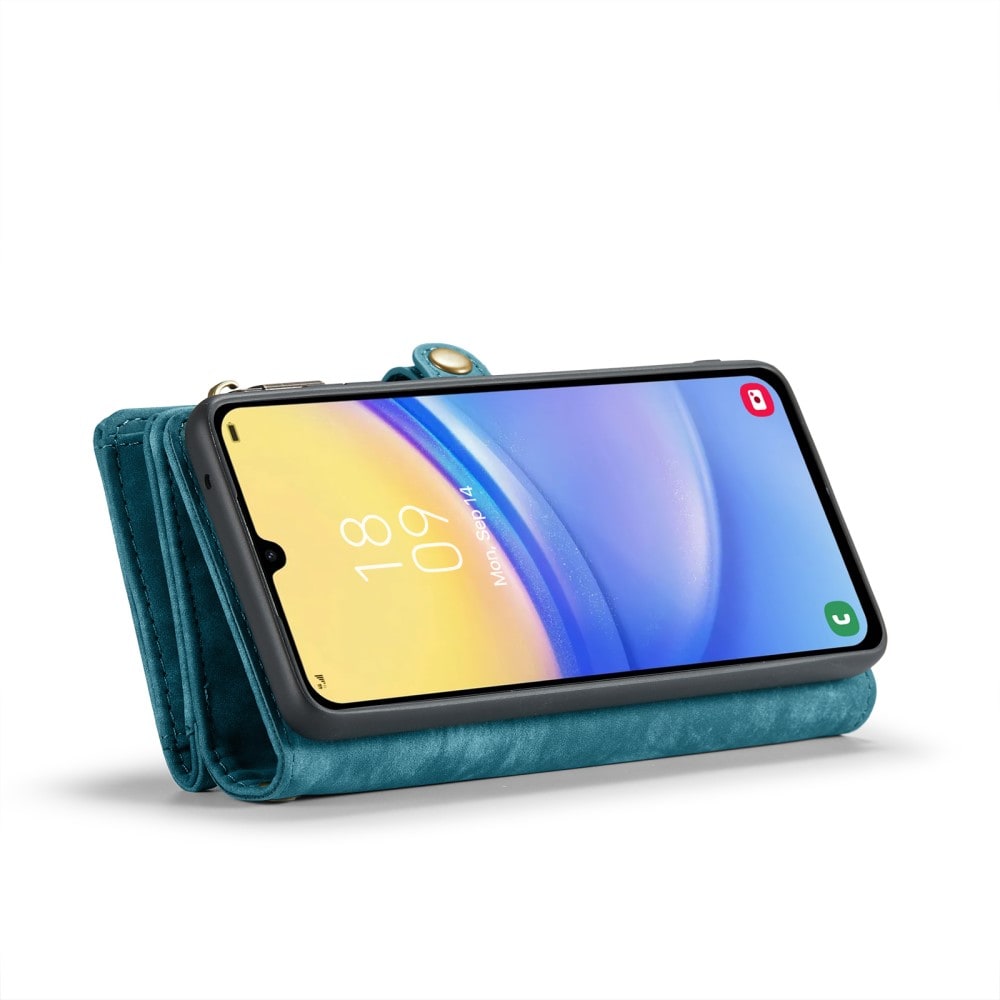 Samsung Galaxy A16 Rymligt plånboksfodral med många kortfack, Blå