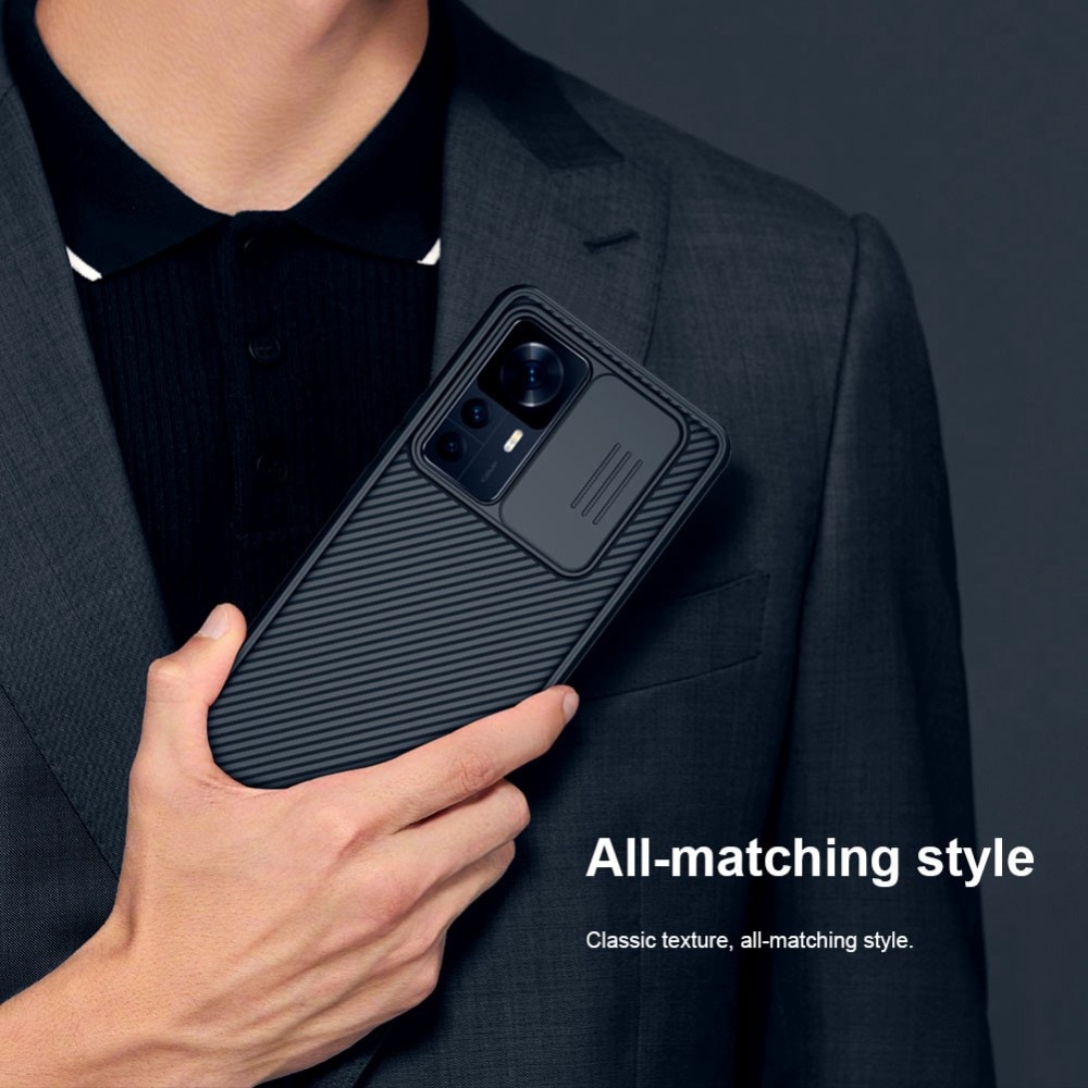 Xiaomi 12T Skal med kameraskydd - CamShield, Svart