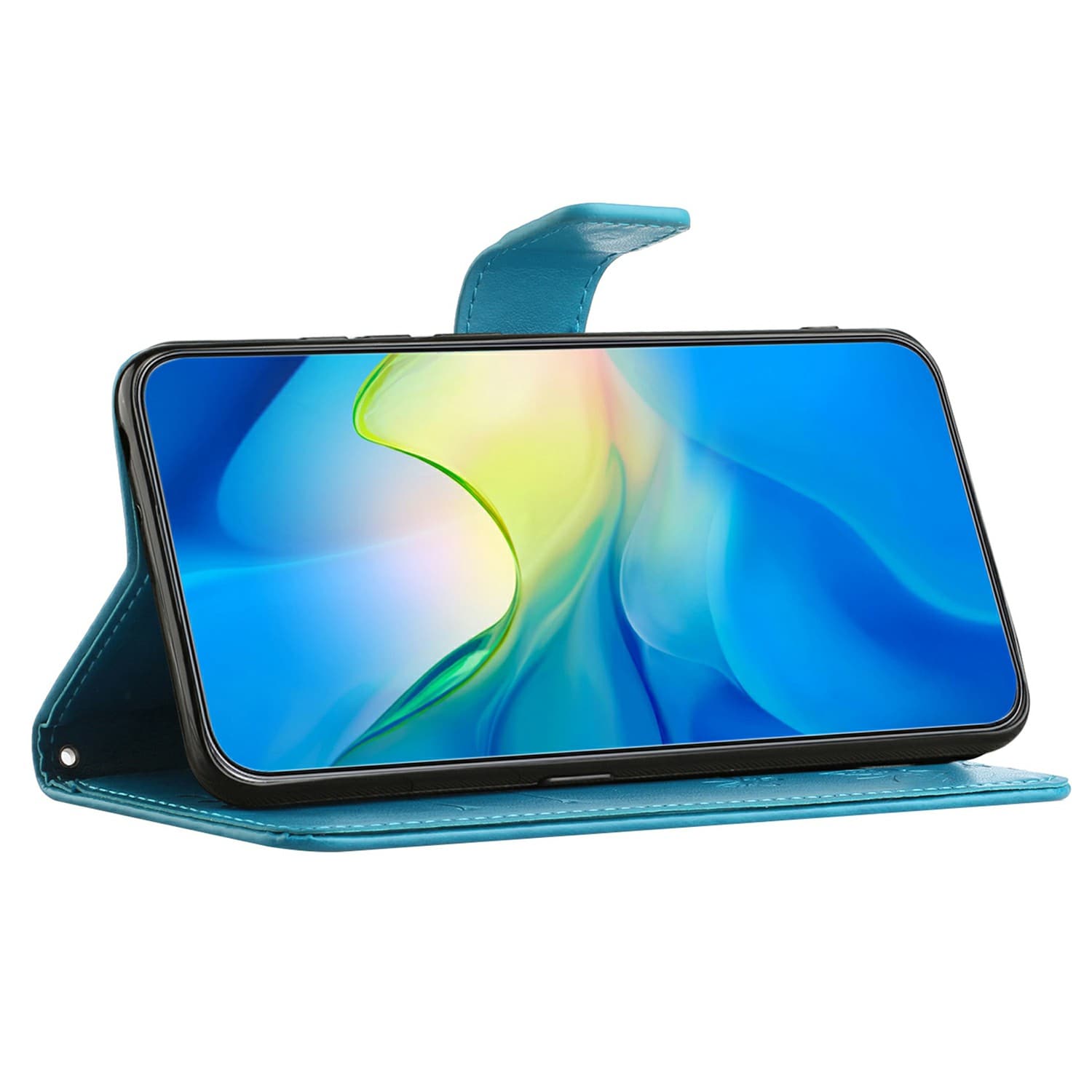 Samsung Galaxy A17 Mobilfodral med fjärilar, Blå