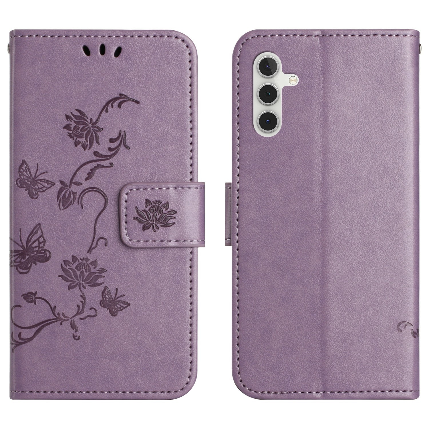 Samsung Galaxy A17 Mobilfodral med fjärilar, Lila