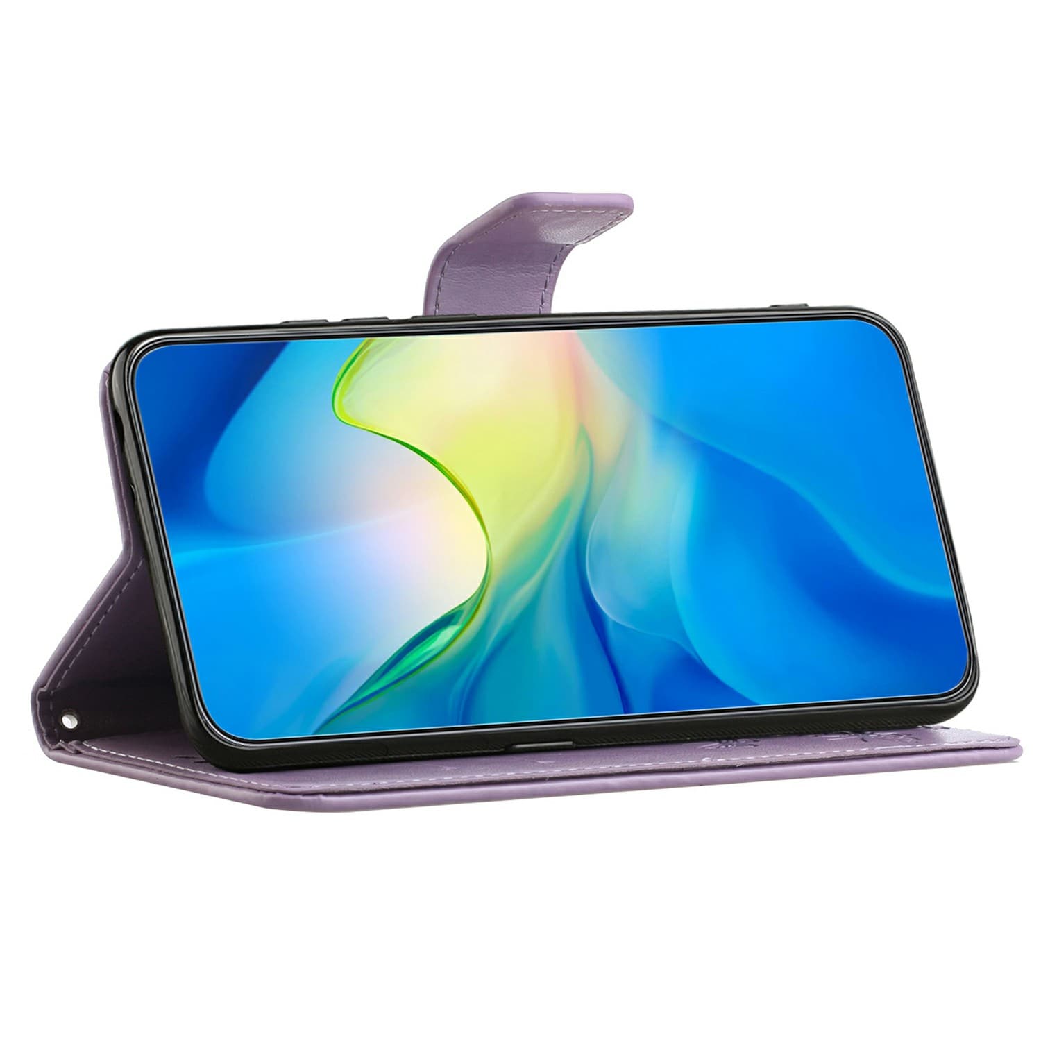 Samsung Galaxy A17 Mobilfodral med fjärilar, Lila