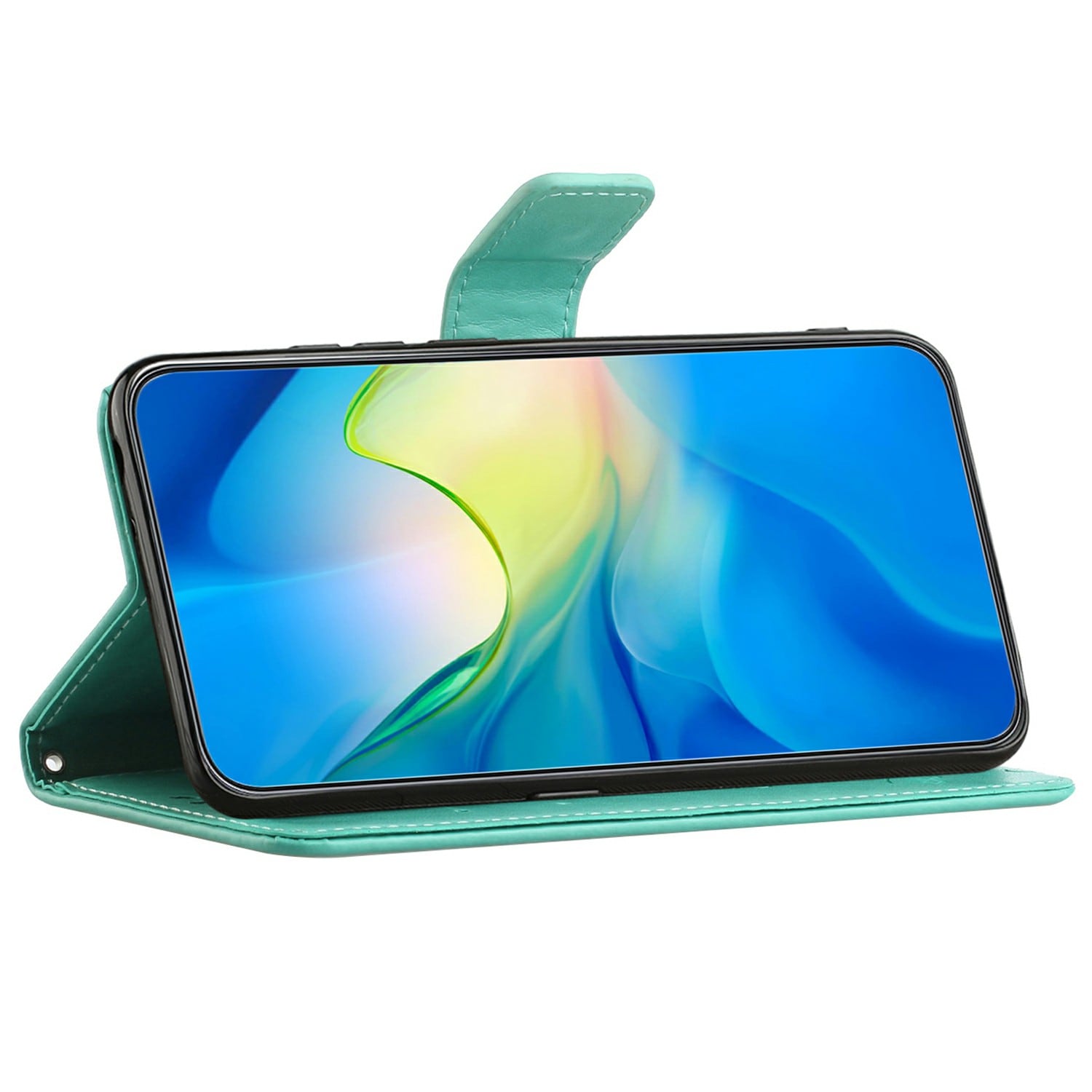 Samsung Galaxy A26 Mobilfodral med fjärilar, Grön