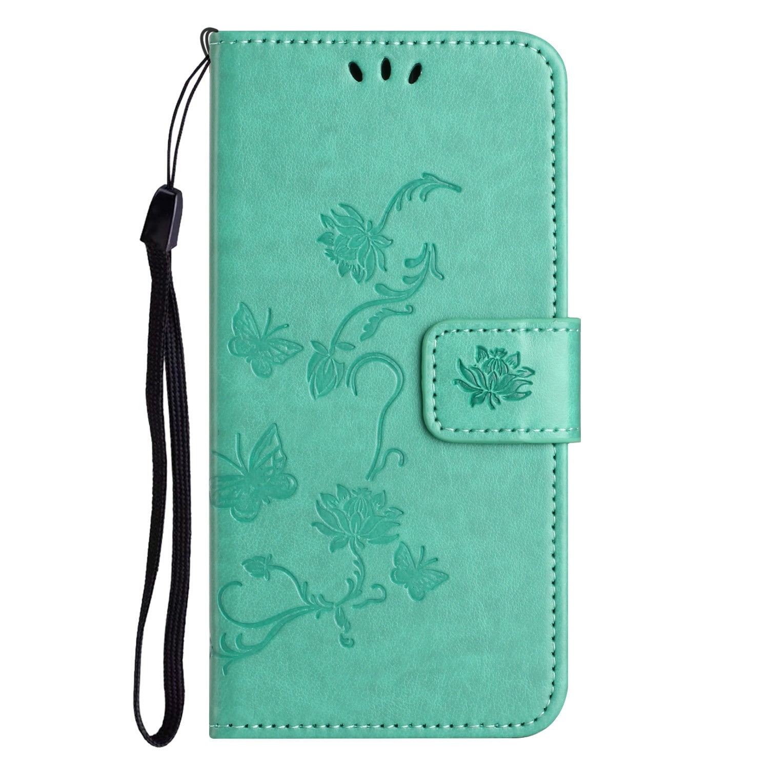 Samsung Galaxy A26 Mobilfodral med fjärilar, Grön