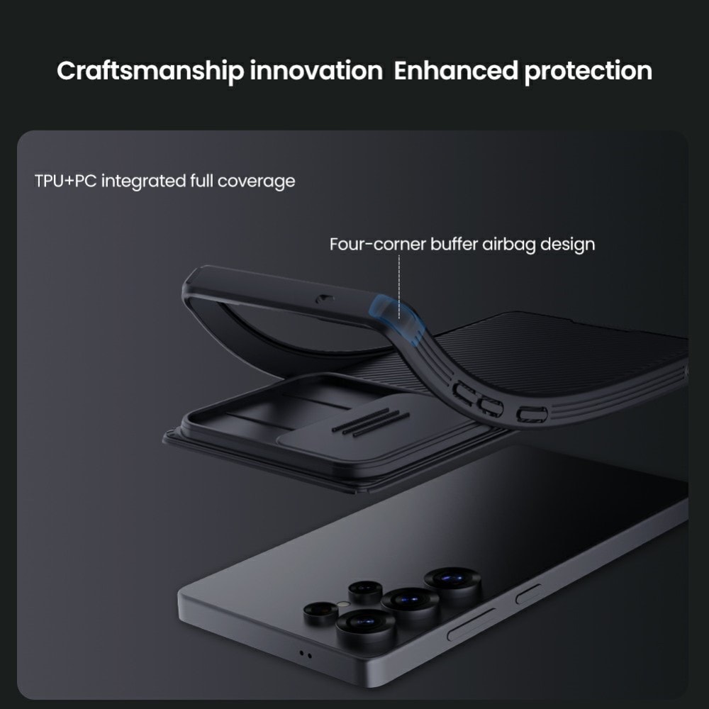 Samsung Galaxy S25 Ultra MagSafe-skal med kameraskydd - CamShield, Svart