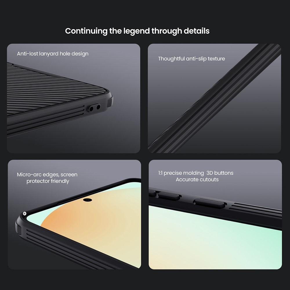 Samsung Galaxy S25 Edge MagSafe-skal med kameraskydd - CamShield, Svart