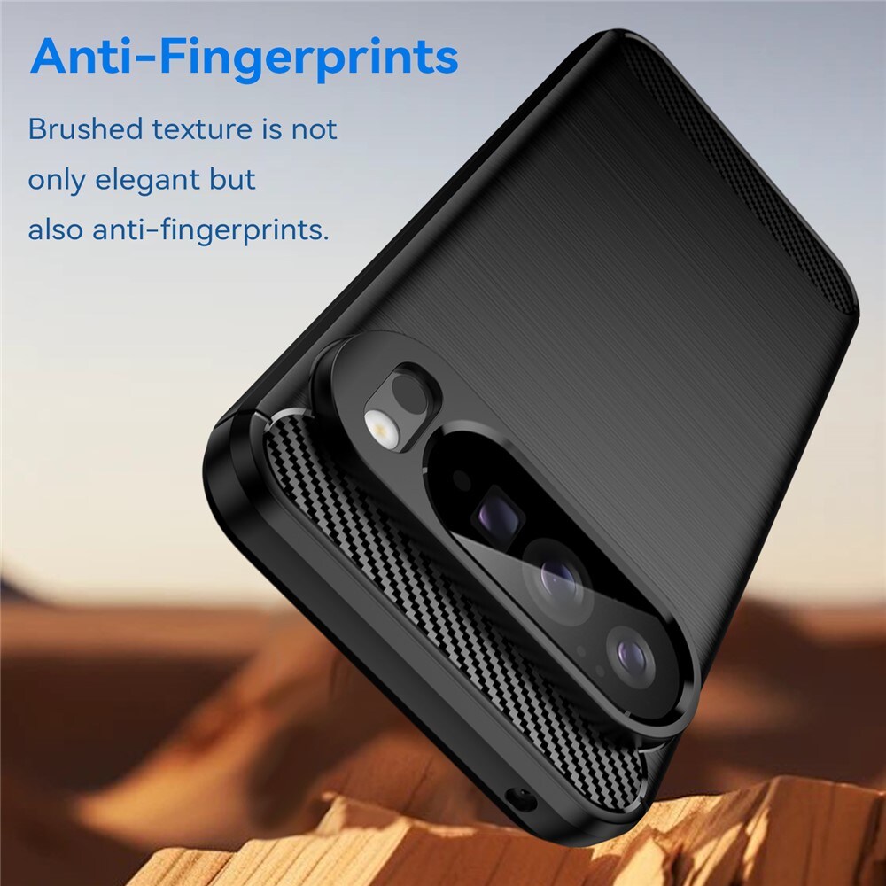 Google Pixel 10 Pro XL TPU-skal Brushed, Svart