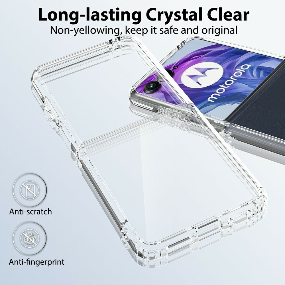 Motorola Razr 60 Ultra Crystal Hybrid-skal, Genomskinlig