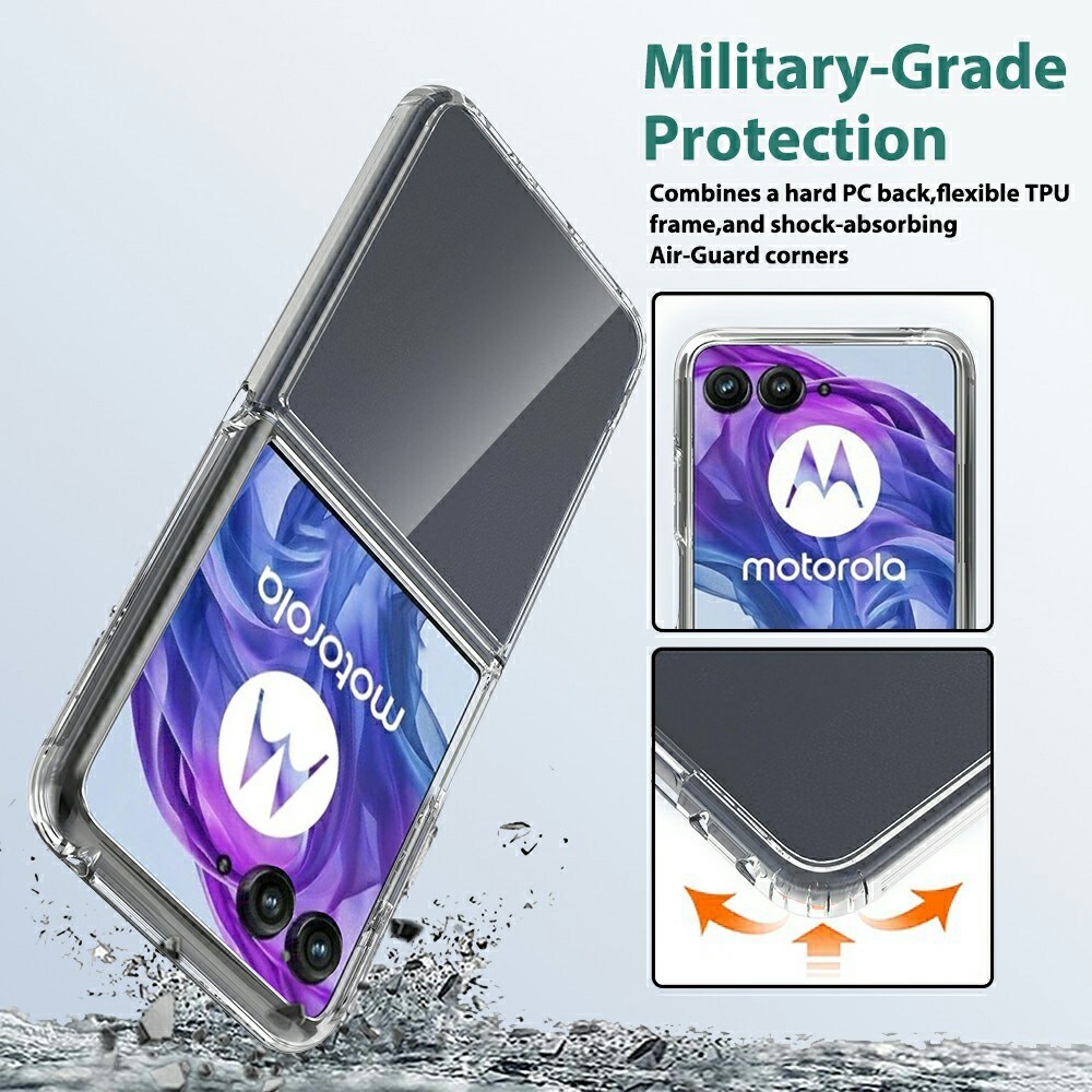 Motorola Razr 60 Ultra Crystal Hybrid-skal, Genomskinlig