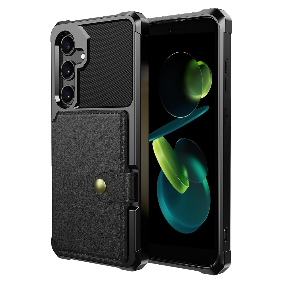 Samsung Galaxy A56 Stöttåligt Mobilskal med Plånbok, Svart