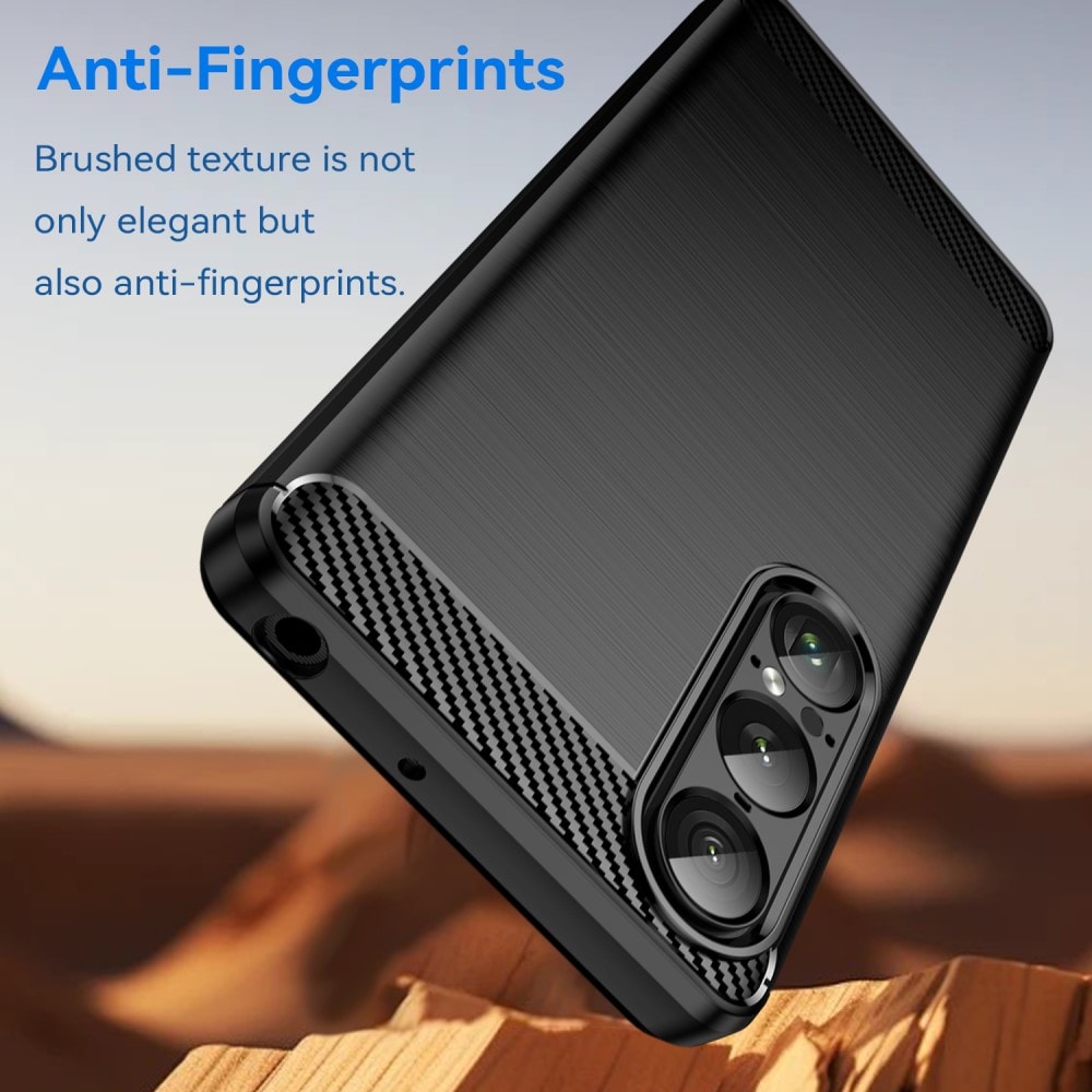 Sony Xperia 1 VII TPU-skal Brushed, Svart