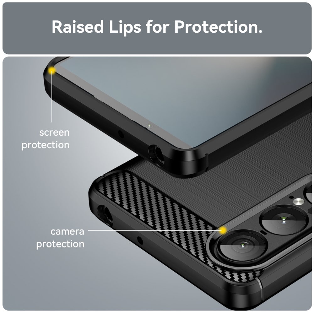Sony Xperia 1 VII TPU-skal Brushed, Svart