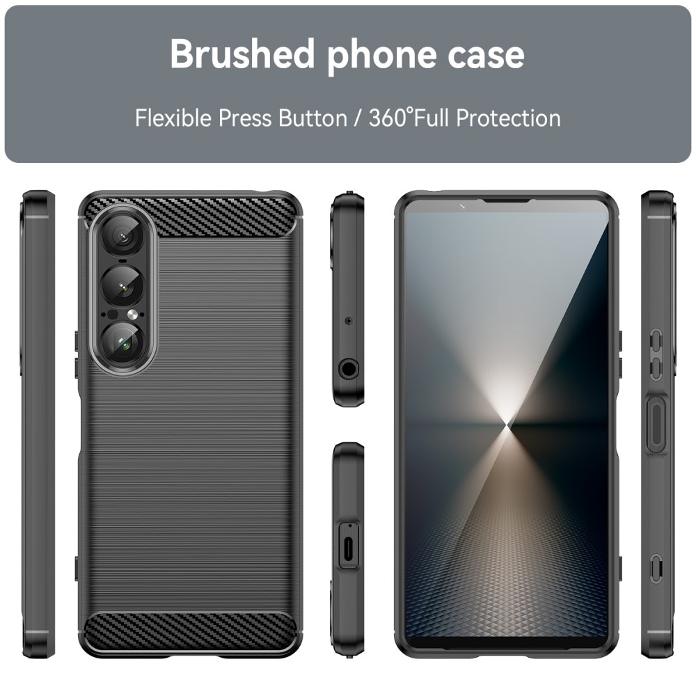 Sony Xperia 1 VII TPU-skal Brushed, Svart