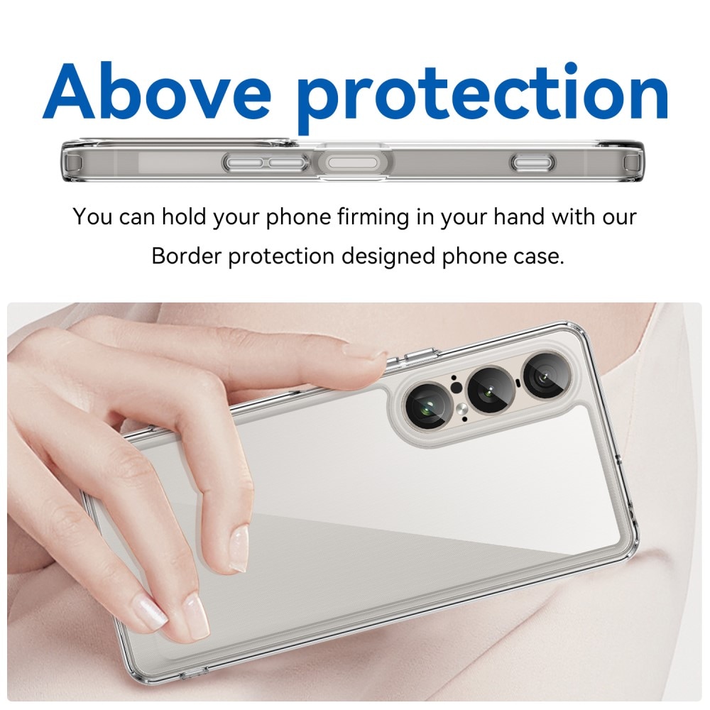 Sony Xperia 1 VII Crystal Hybrid-skal, transparent