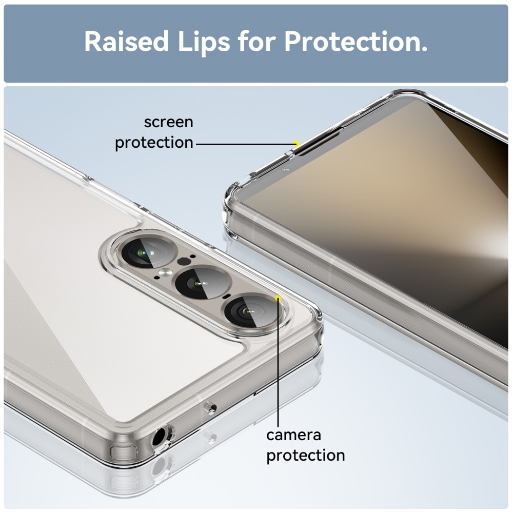 Sony Xperia 1 VII Crystal Hybrid-skal, transparent