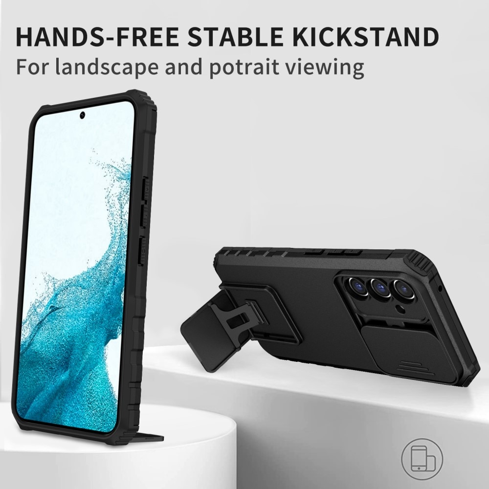 Samsung Galaxy A56 Skal med Kickstand & Kameraskydd, Svart