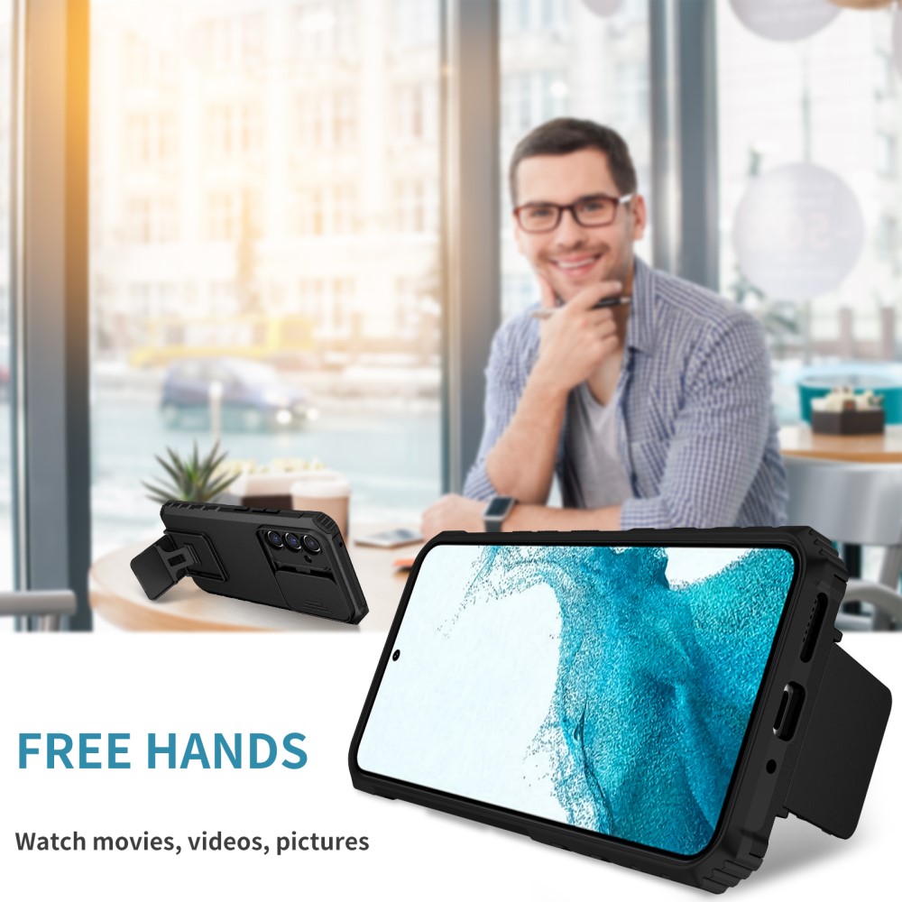 Samsung Galaxy A56 Skal med Kickstand & Kameraskydd, Svart