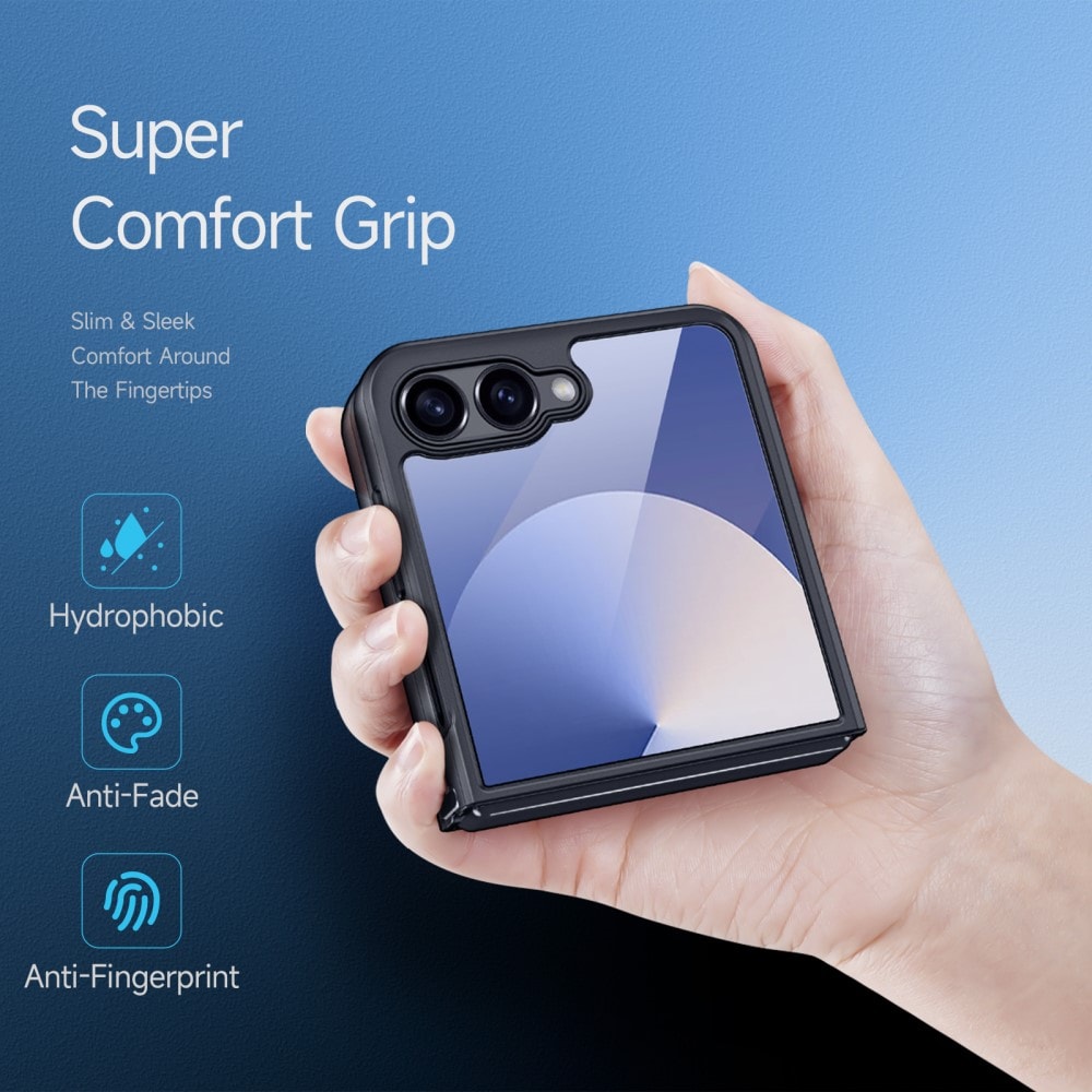 Samsung Galaxy Z Flip 7 Aimo Hybrid-skal, svart