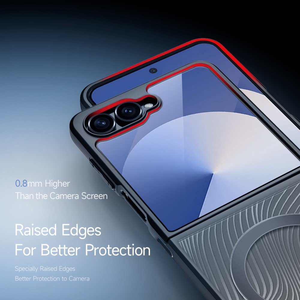 Samsung Galaxy Z Flip 7 Aimo Hybrid-skal, svart