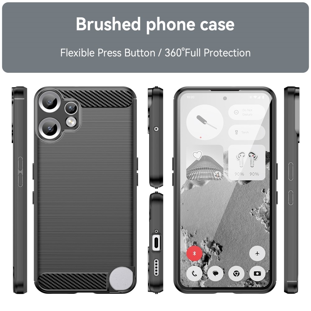 Nothing CMF Phone 2 Pro TPU-skal Brushed, Svart