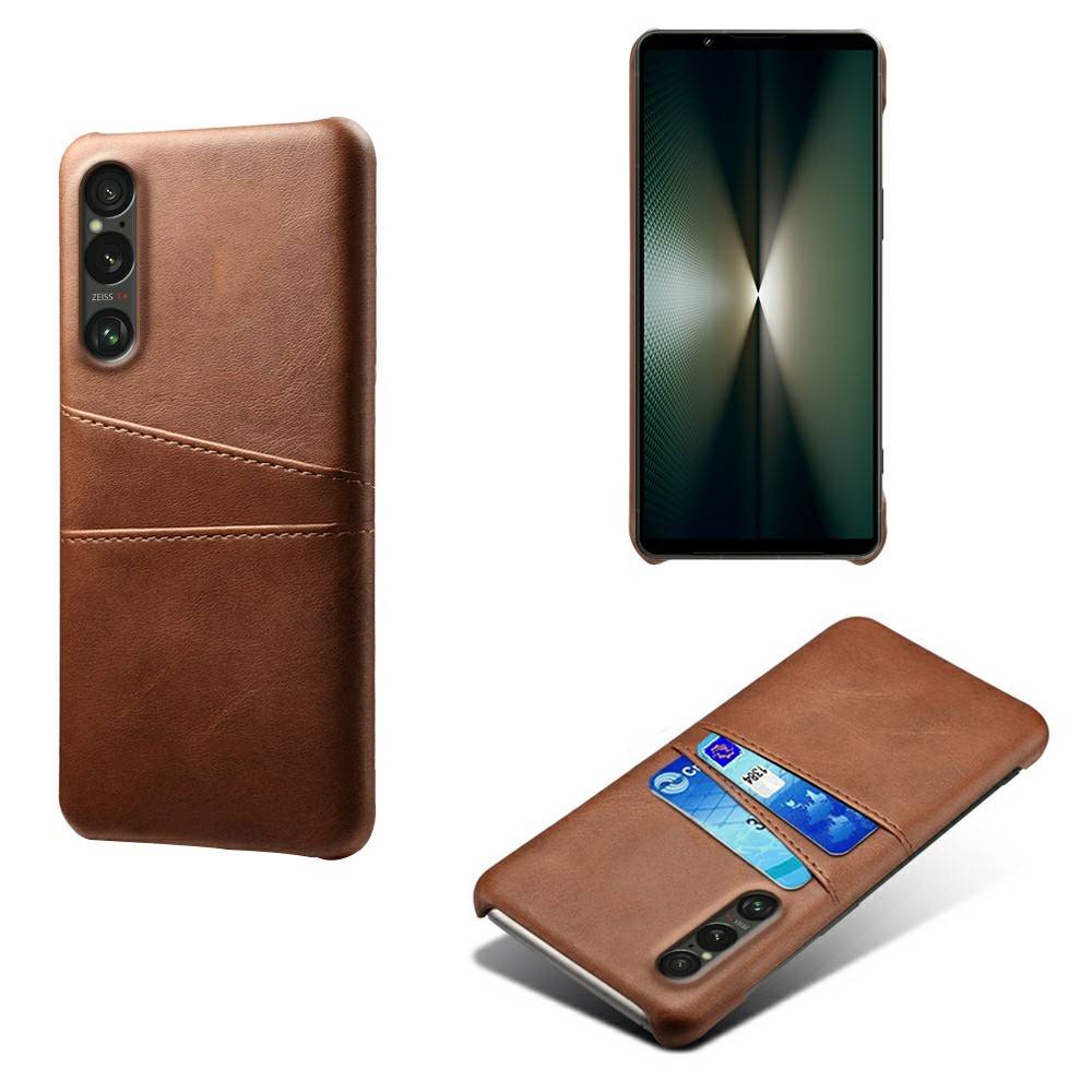 Sony Xperia 1 VII Snyggt skal med 2 kortfack, Brun