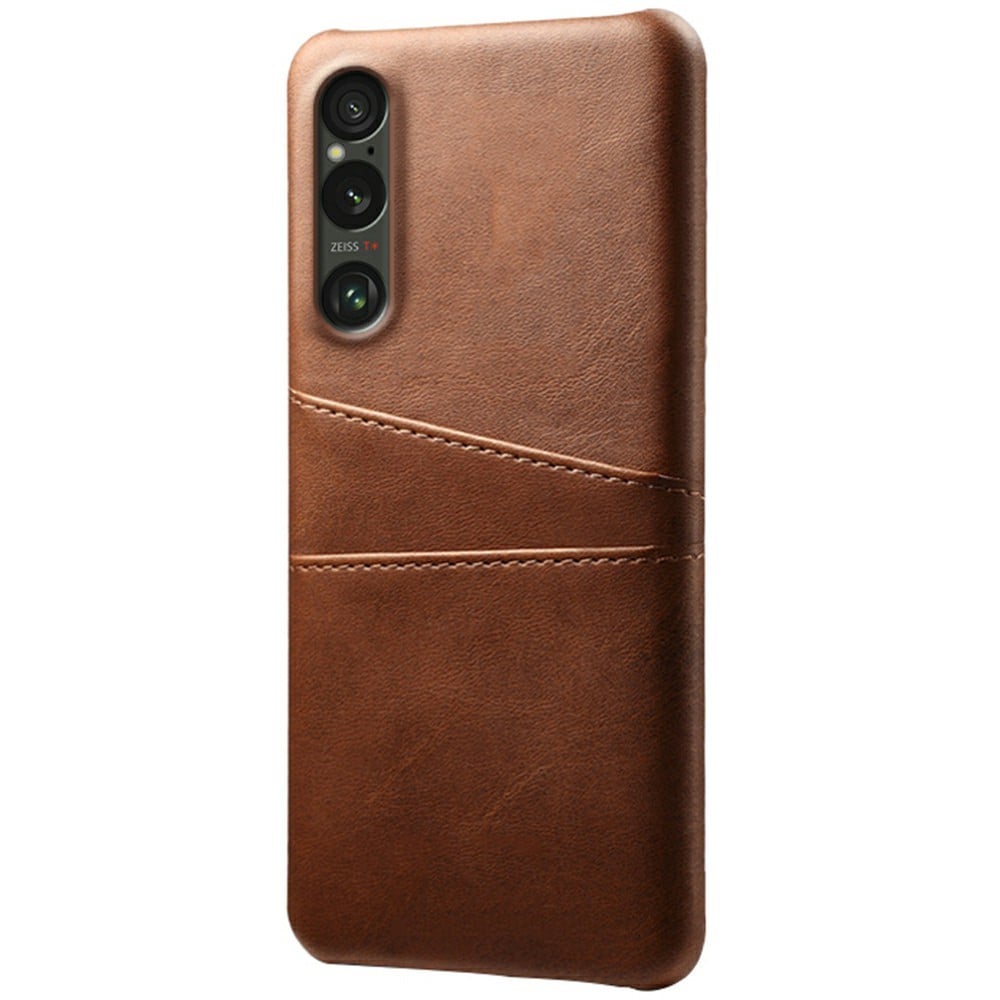 Sony Xperia 1 VII Snyggt skal med 2 kortfack, Brun