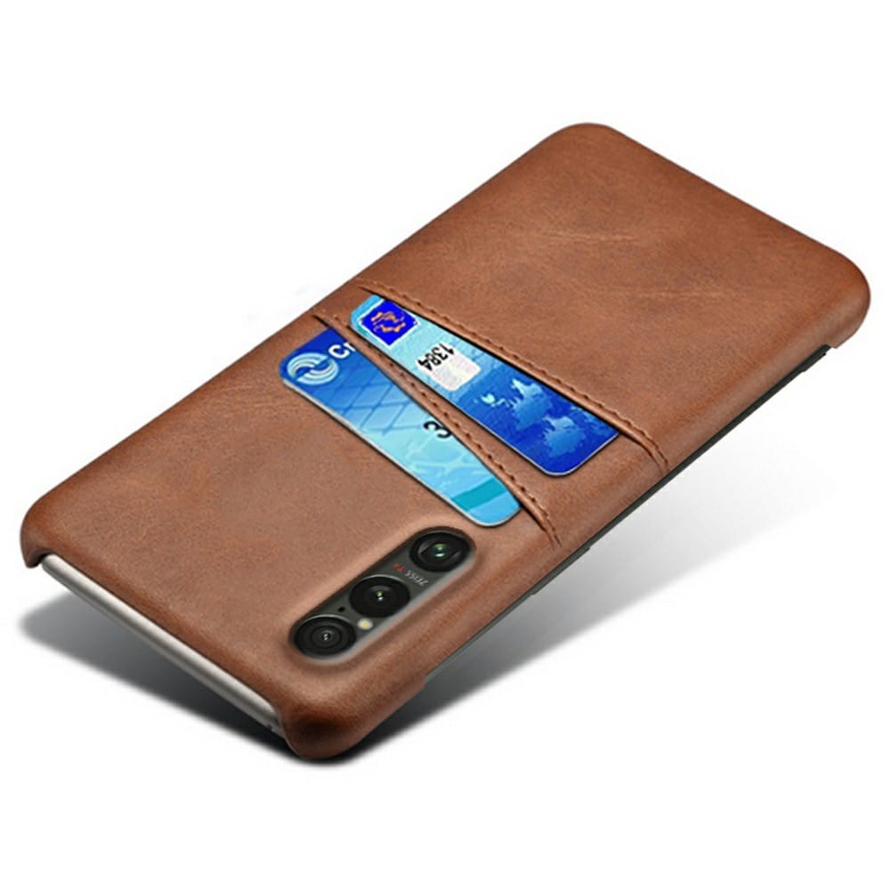 Sony Xperia 1 VII Snyggt skal med 2 kortfack, Brun