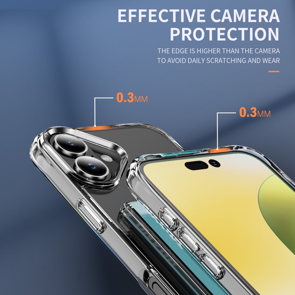 iPhone 17 Hybridskal med inbyggt kortfack, Genomskinlig