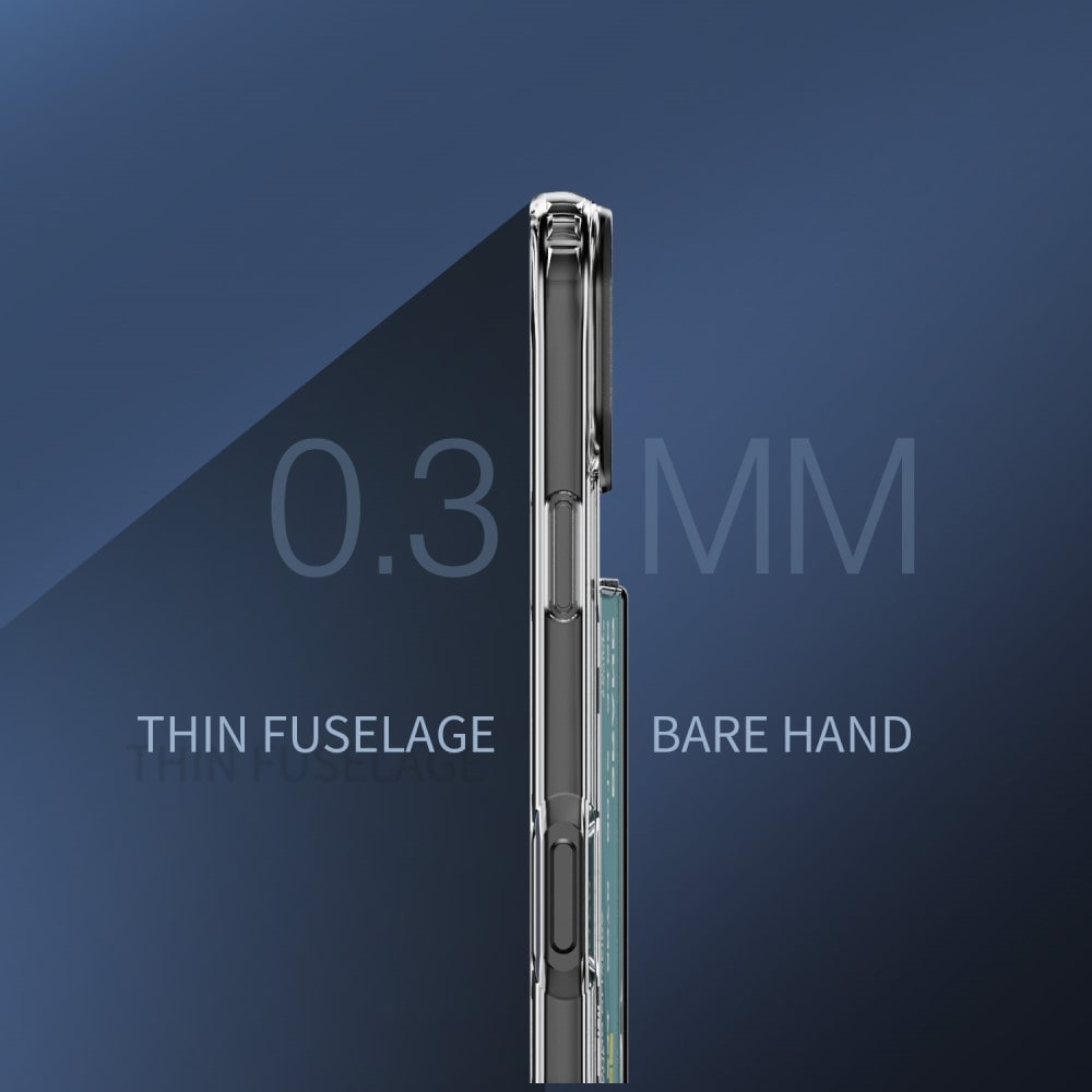 iPhone 17 Hybridskal med inbyggt kortfack, Genomskinlig
