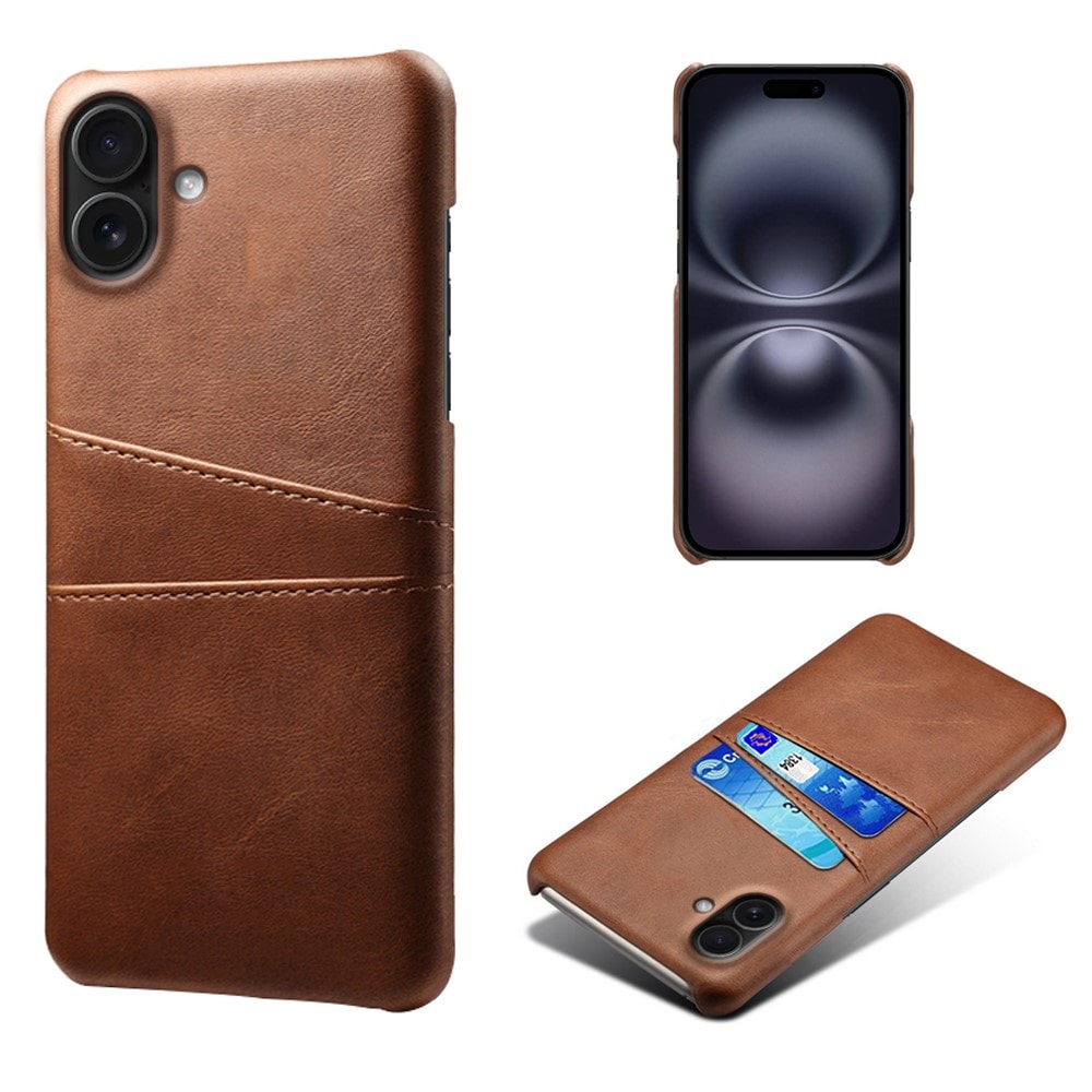 iPhone 17 Snyggt skal med 2 kortfack, Brun