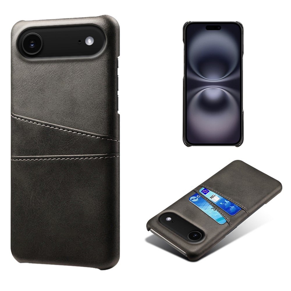 iPhone 17 Air Snyggt skal med 2 kortfack, Svart