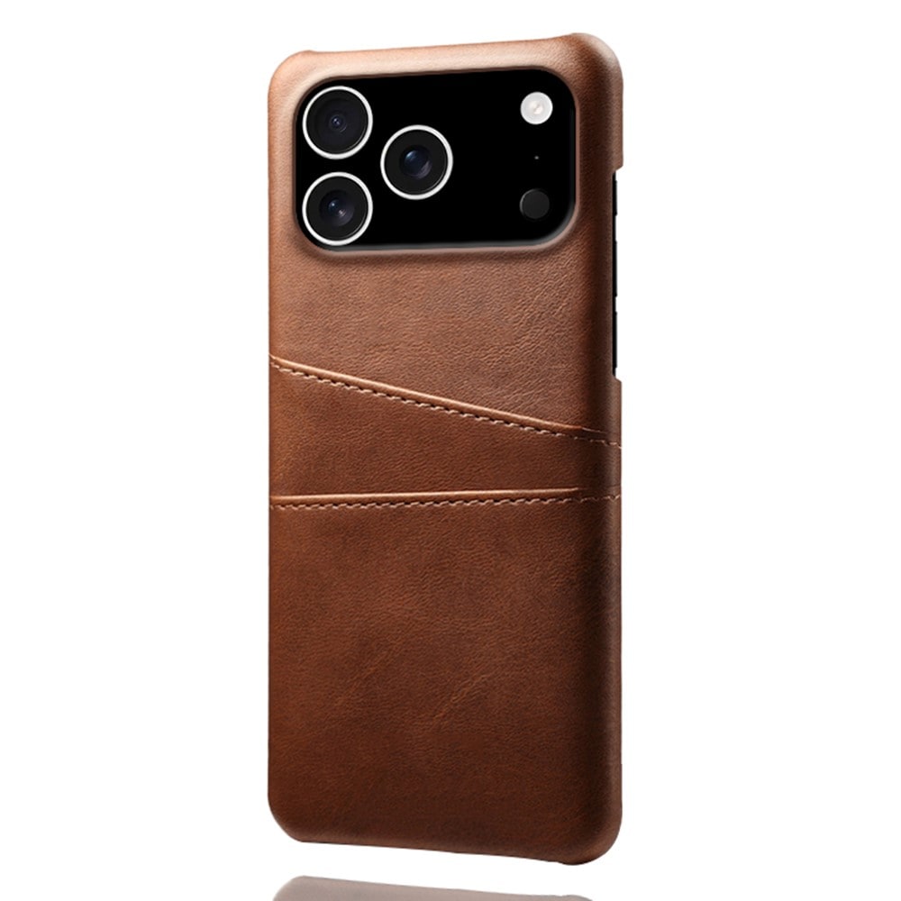 iPhone 17 Pro Snyggt skal med 2 kortfack, Brun
