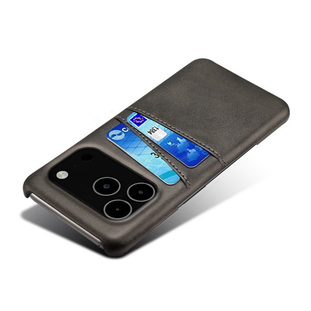iPhone 17 Pro Max Snyggt skal med 2 kortfack, Svart