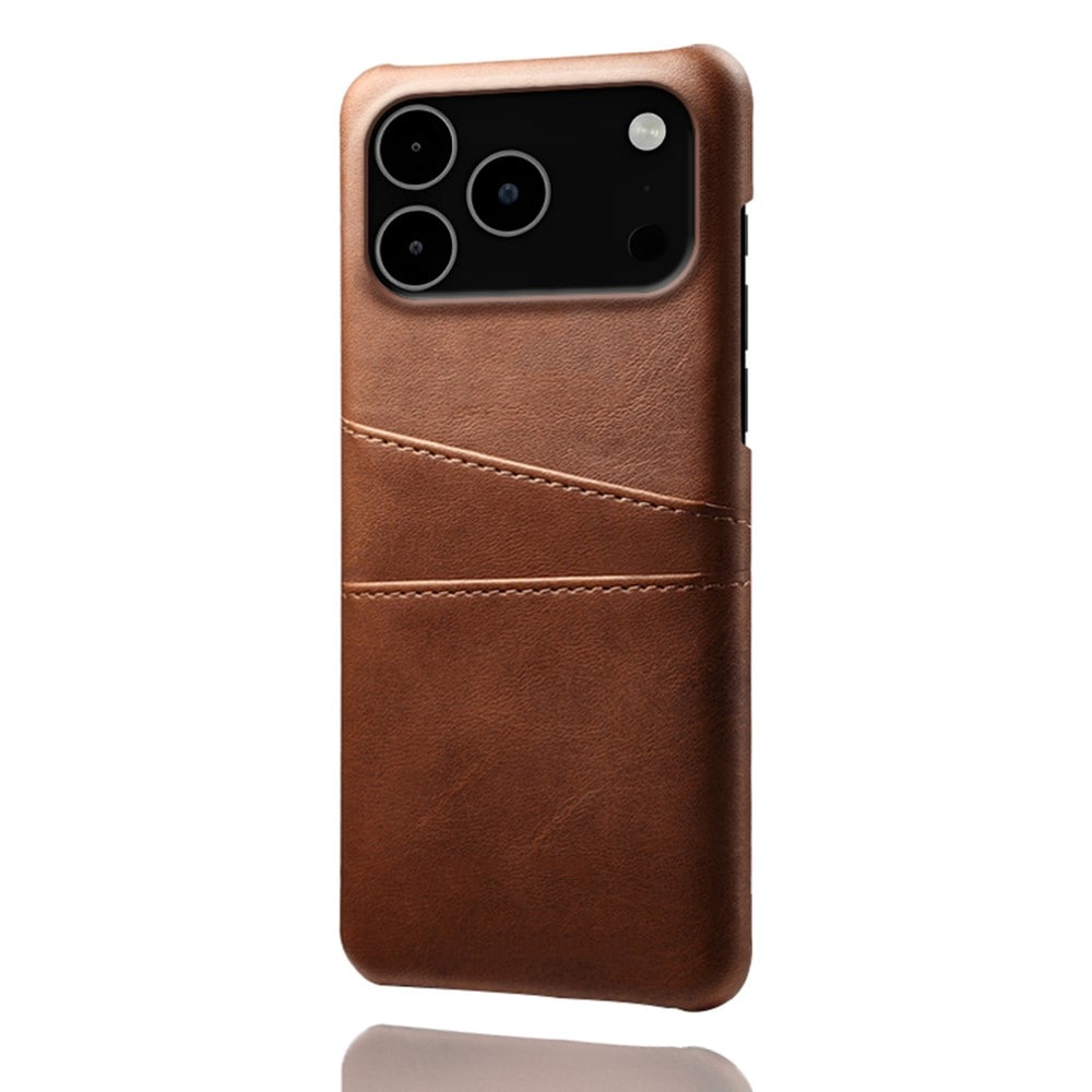 iPhone 17 Pro Max Snyggt skal med 2 kortfack, Brun